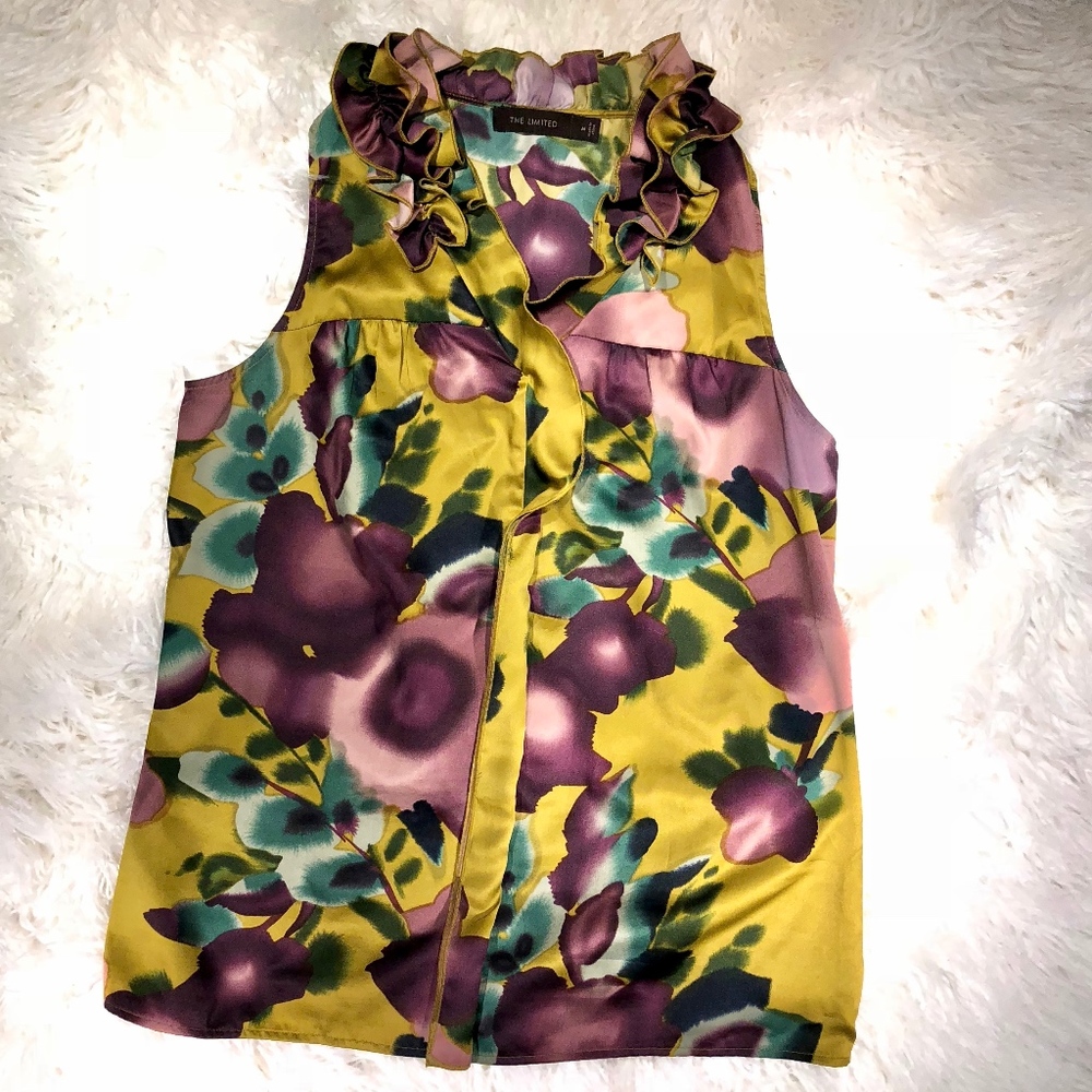 The Limited Sleeveless Floral Ashton Blouse (M)